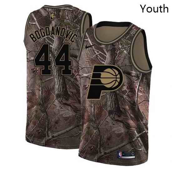 Youth Nike Indiana Pacers 44 Bojan Bogdanovic Swingman Camo Realtree Collection NBA Jersey